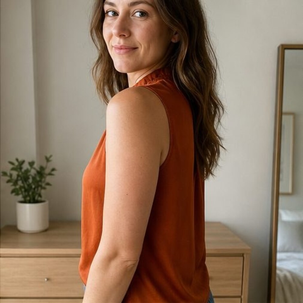 Sage Button Blouse - Picture 3 of 6